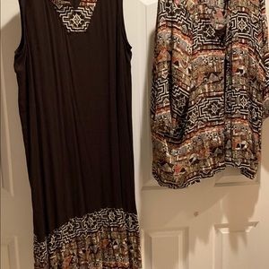 CM Shapes 4XL 5XL women’s dress 2 piece brown